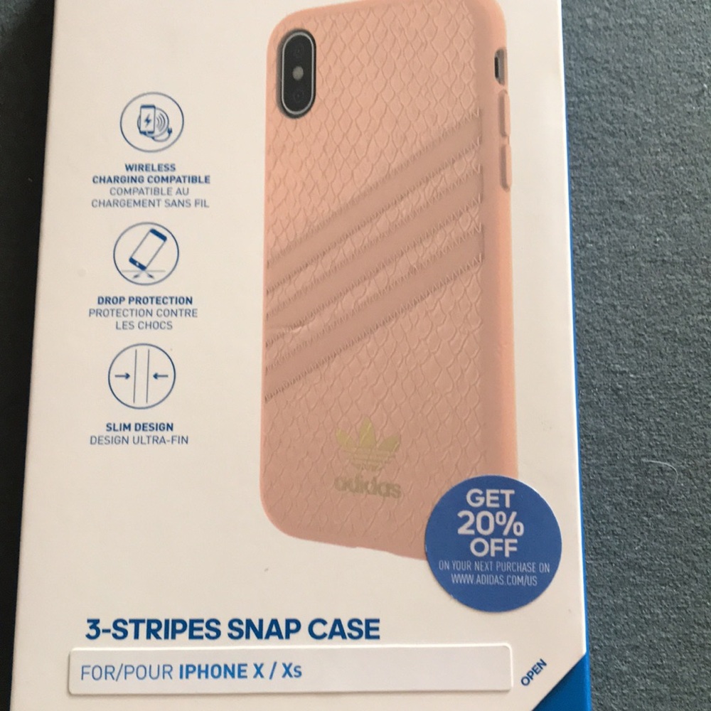 Adidas IPHONE X/XS Light Pink Peachy Color - New in original package. - Picture 2 of 4